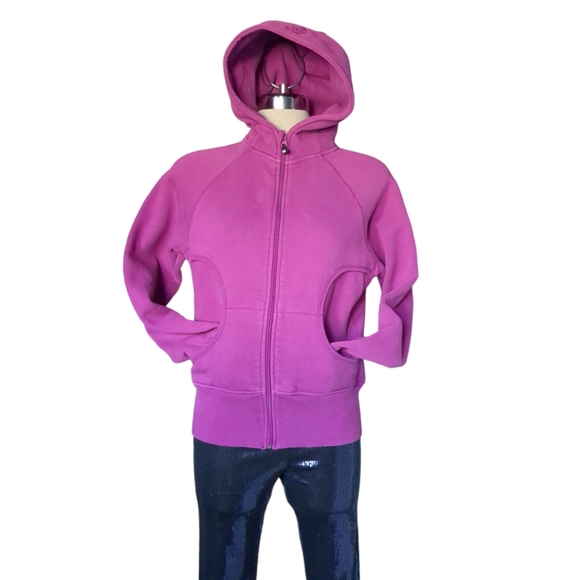 Purple Hoodie Long Sleeve Sport Jacket Size S. - Picture 4 of 8